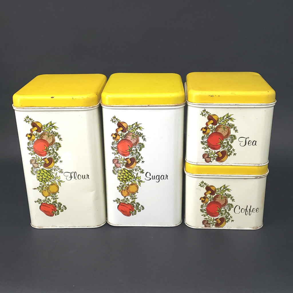 Set of 4 Vintage Sugar/Flour Containers - household items - by