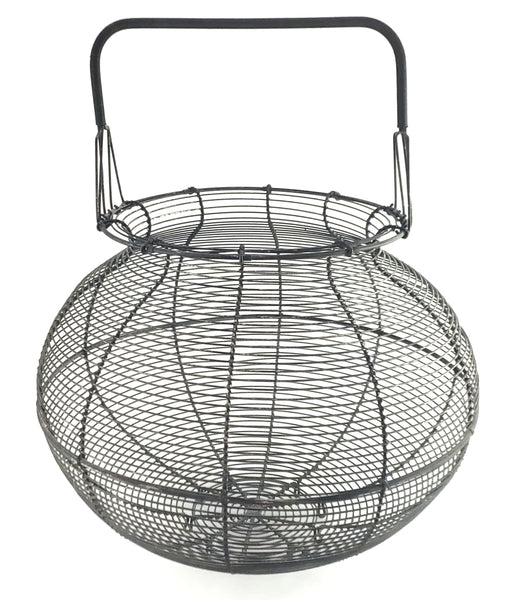 Super Large Antique French Wire Egg Basket 19"