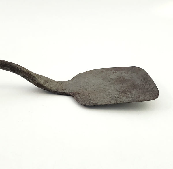 19th Century Hand-Forged Wrought Iron Spatula 15"