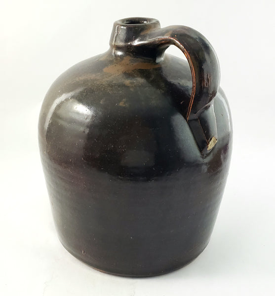 Antique Brown Mottled One Gallon Whiskey Jug