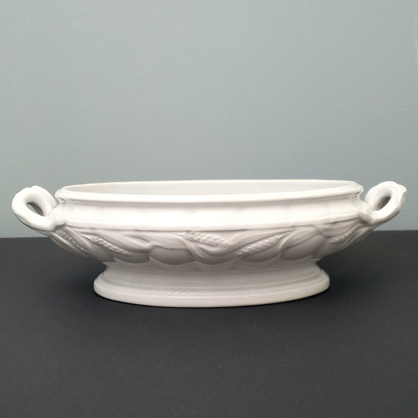 Antique White Ironstone Vegetable Tureen No Lid Ceres Wheat & Rope Elsmore & Forster