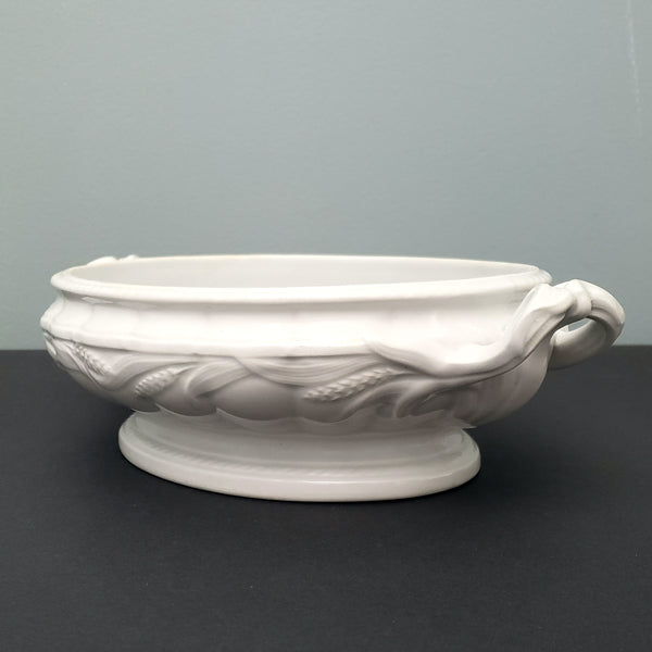 Antique White Ironstone Vegetable Tureen No Lid Ceres Wheat & Rope Elsmore & Forster