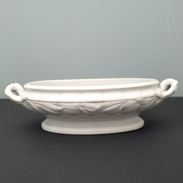 Antique White Ironstone Vegetable Tureen No Lid Ceres Wheat & Rope Elsmore & Forster