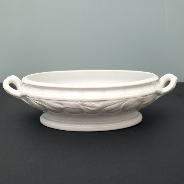 Antique White Ironstone Vegetable Tureen No Lid Ceres Wheat & Rope Elsmore & Forster