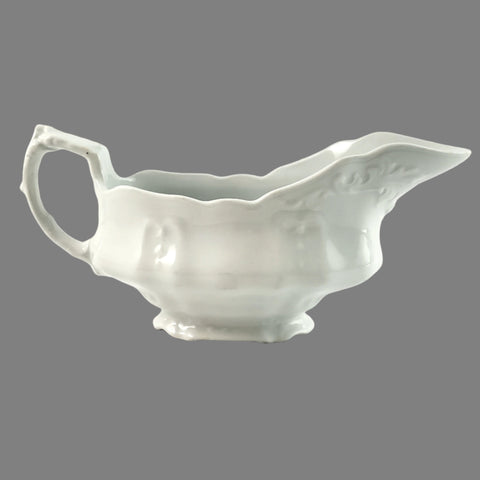 Antique White Ironstone Gravy Boat Johnson Brothers England