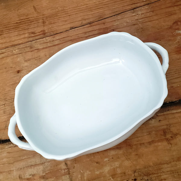 Antique White Ironstone Vegetable Tureen with Lid by Johnson Brothers