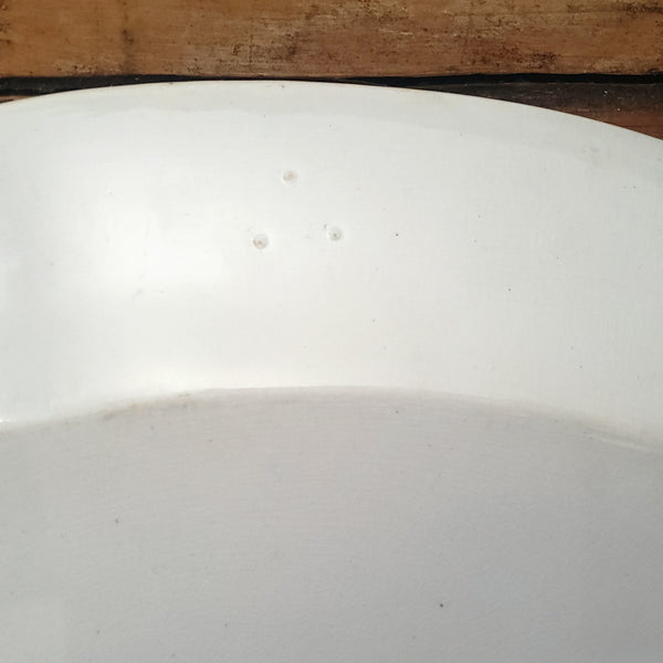 Antique White Ironstone Large 16" Oval Platter Crazing Tomkinson & Bro & Co. England