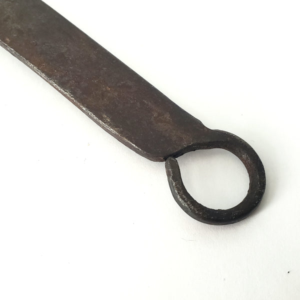 Antique Rustic Iron Ladle and Skimmer Ring End Kitchen Hearth Accent