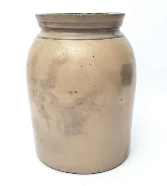 Large Antique Glazed Stoneware Preserve Storage Jar Crock 10" Gallon