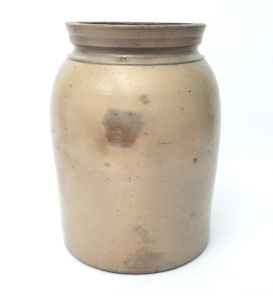 Large Antique Glazed Stoneware Preserve Storage Jar Crock 10" Gallon