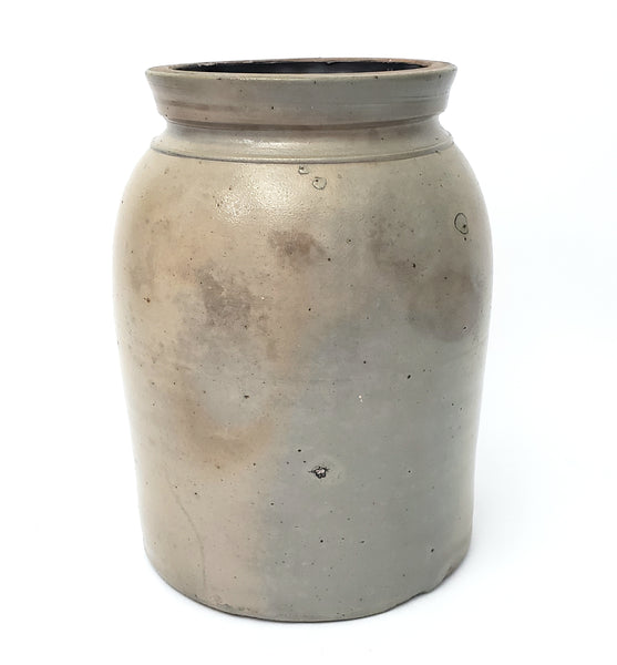 Large Antique Glazed Stoneware Preserve Storage Jar Crock 10" Gallon