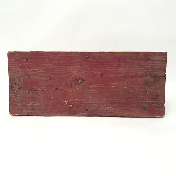 Vintage Red Wooden Farmhouse Foot Stool