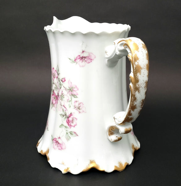 Haviland 64oz Pitcher Pink Floral Schleiger 57A Limoges, France ~ Not Perfect