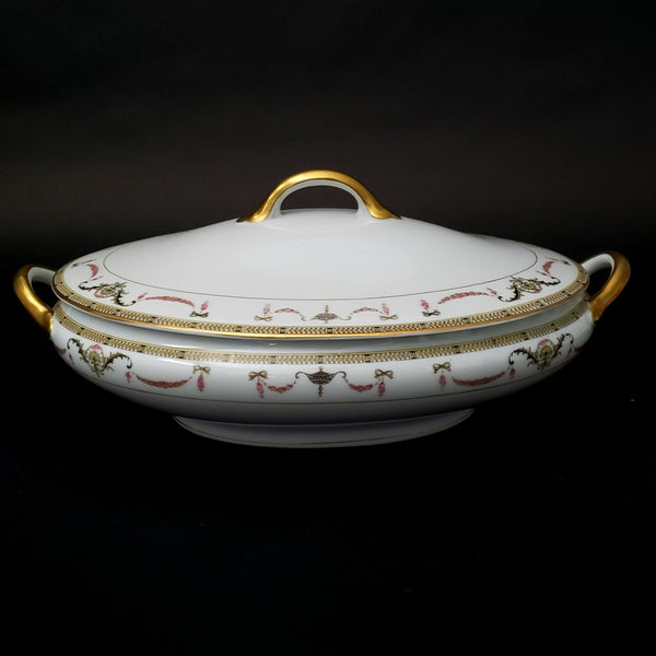 Noritake Oval Vegetable Serving Bowl Tureen with Lid  "The Sahara Pattern" 58590