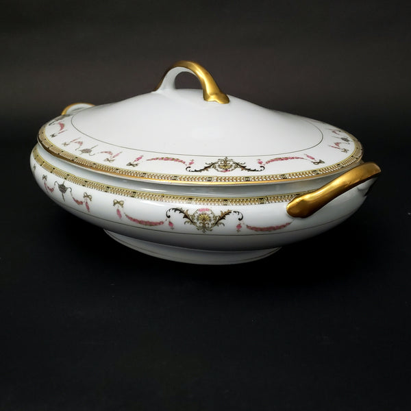 Noritake Oval Vegetable Serving Bowl Tureen with Lid  "The Sahara Pattern" 58590