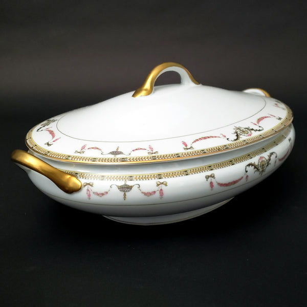 Noritake Oval Vegetable Serving Bowl Tureen with Lid  "The Sahara Pattern" 58590