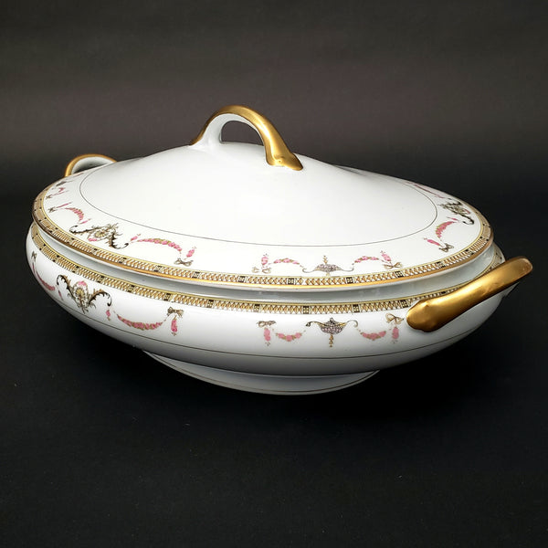 Noritake Oval Vegetable Serving Bowl Tureen with Lid  "The Sahara Pattern" 58590