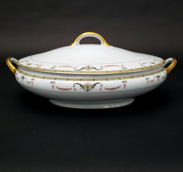 Noritake Oval Vegetable Serving Bowl Tureen with Lid  "The Sahara Pattern" 58590