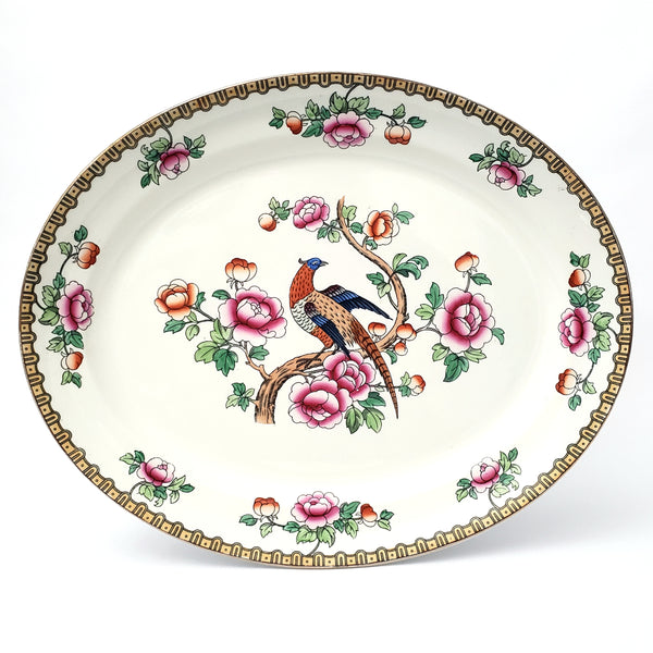 Antique Oval Platter "Pheasant" 16 3/4" by F. Winkle & Co. England