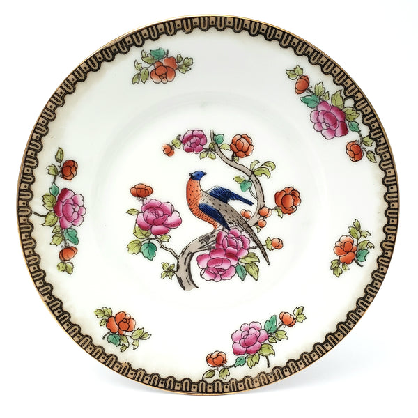 Antique Victoria Austria Bread & Butter Plates Set of 5 Pheasant & Floral Floral