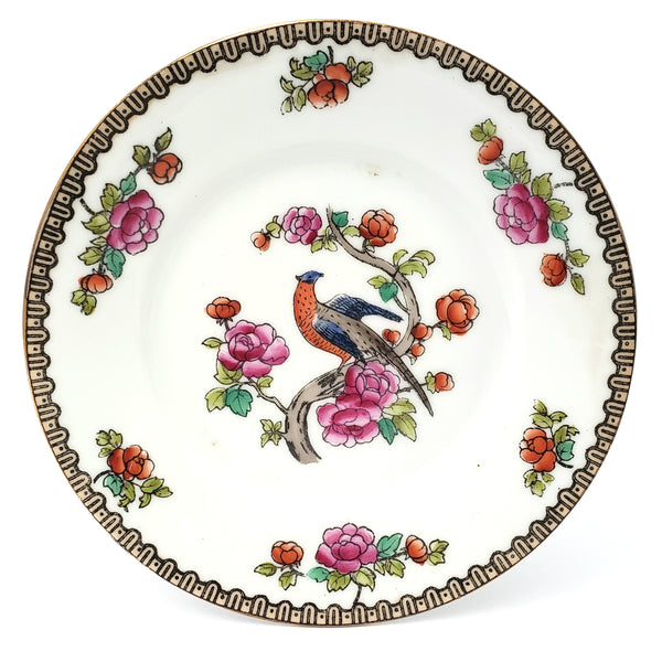 Antique Victoria Austria Bread & Butter Plates Set of 5 Pheasant & Floral Floral