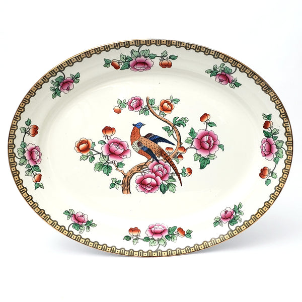 Large 18" Oval Platter "Pheasant" by F. Winkle & Co. England Whieldon Ware