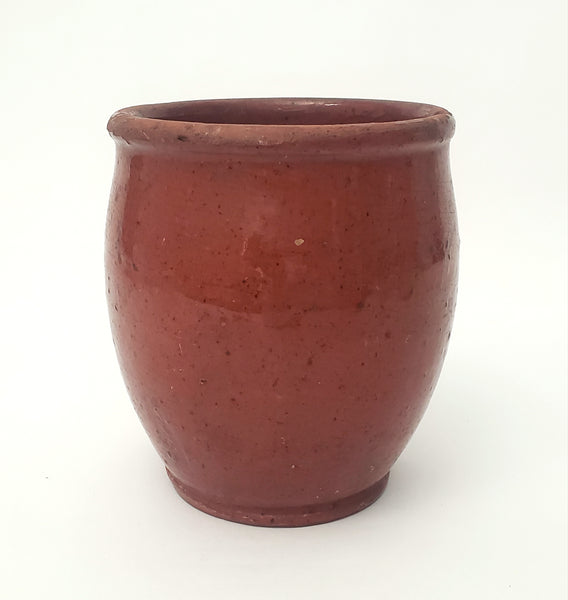 Antique Glazed Redware Apple Butter Crock Southeastern Pennsylvania