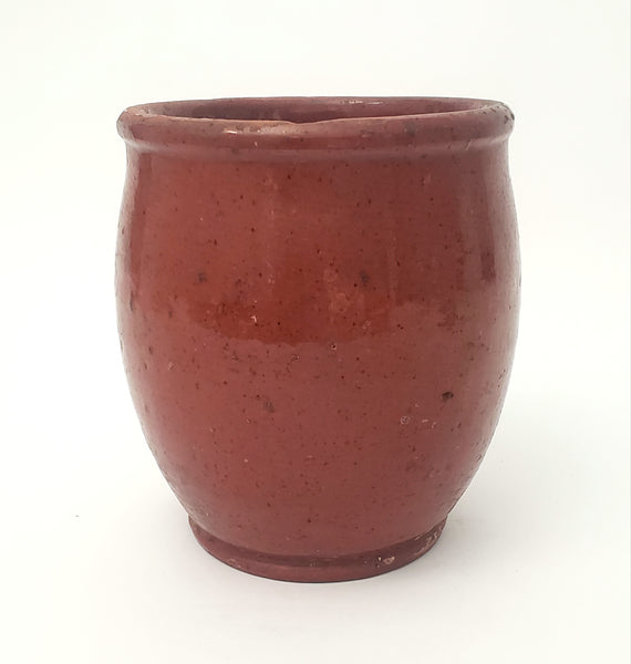 Antique Glazed Redware Apple Butter Crock Southeastern Pennsylvania