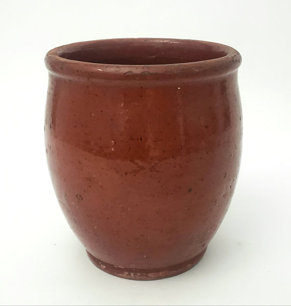 Antique Glazed Redware Apple Butter Crock Southeastern Pennsylvania