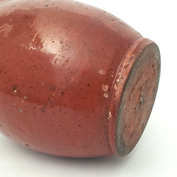 Antique Glazed Redware Apple Butter Crock Southeastern Pennsylvania