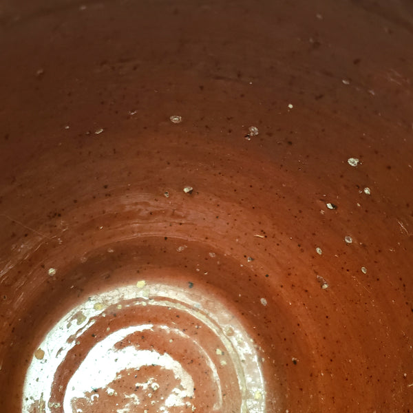 Antique Glazed Redware Apple Butter Crock Southeastern Pennsylvania