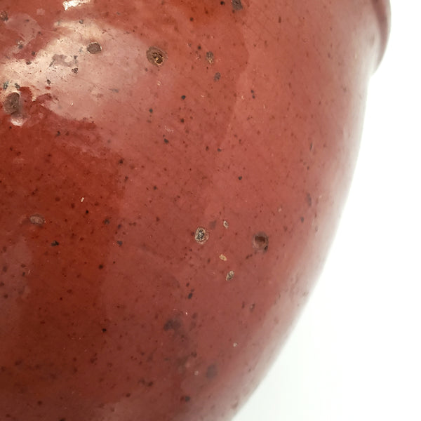 Antique Glazed Redware Apple Butter Crock Southeastern Pennsylvania