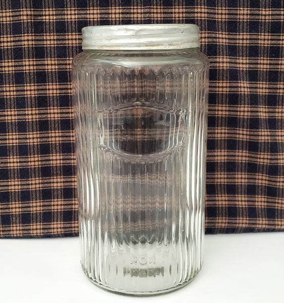 Antique Hoosier Cabinet Traditional Mission Glass Coffee Jar by Sneath Glass