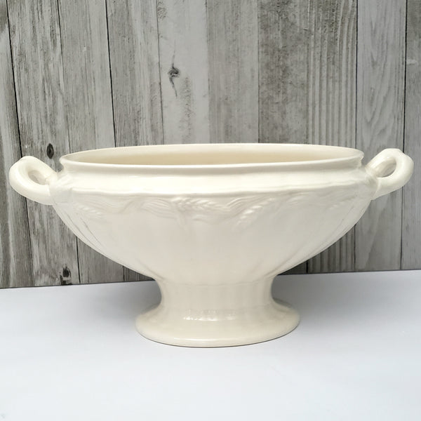 Large Antique Cream Ironstone Tureen with Lid 13" Wheat Pattern Wilkinson England