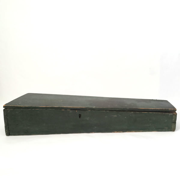 Old Antique Wooden Violin Fiddle Case Coffin Case with Old Green Paint