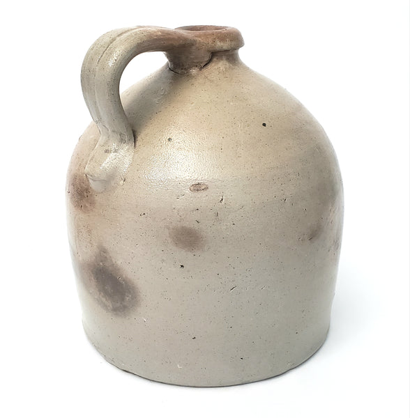 Old Tan Stoneware Glazed Jug with Handle 1 Gallon