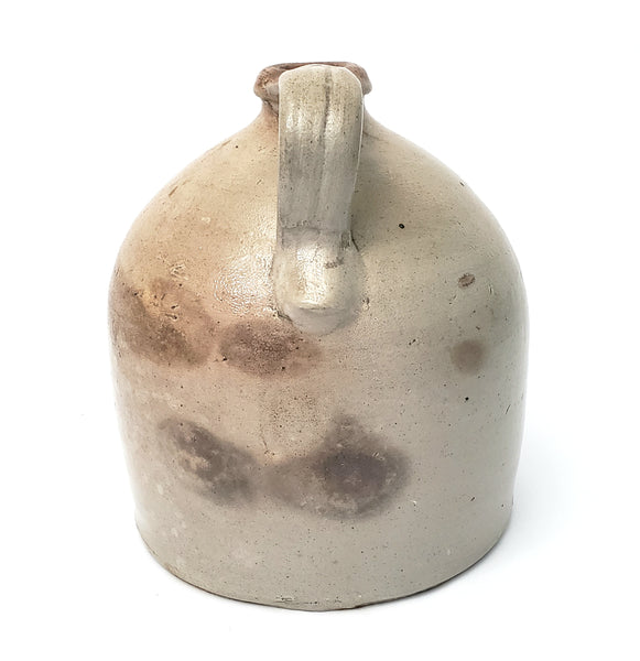 Old Tan Stoneware Glazed Jug with Handle 1 Gallon