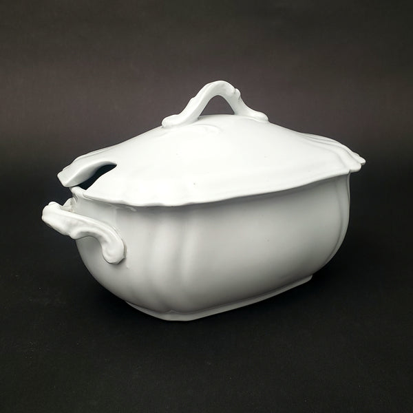 Antique Small  White Ironstone Gravy Sauce Tureen by Johnson Brothers England