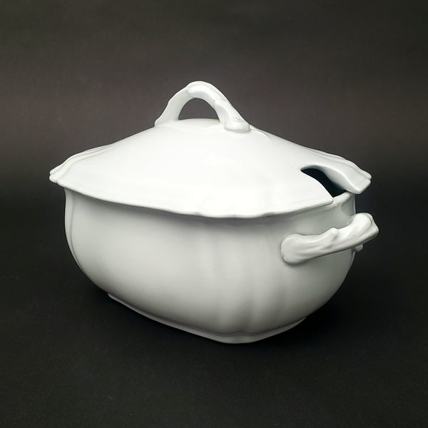 Antique Small  White Ironstone Gravy Sauce Tureen by Johnson Brothers England