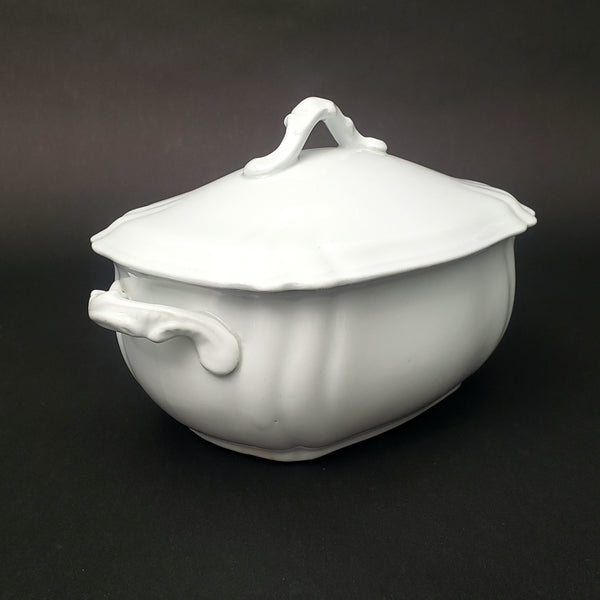 Antique Small  White Ironstone Gravy Sauce Tureen by Johnson Brothers England