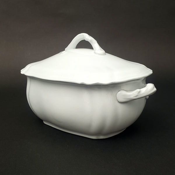 Antique Small  White Ironstone Gravy Sauce Tureen by Johnson Brothers England