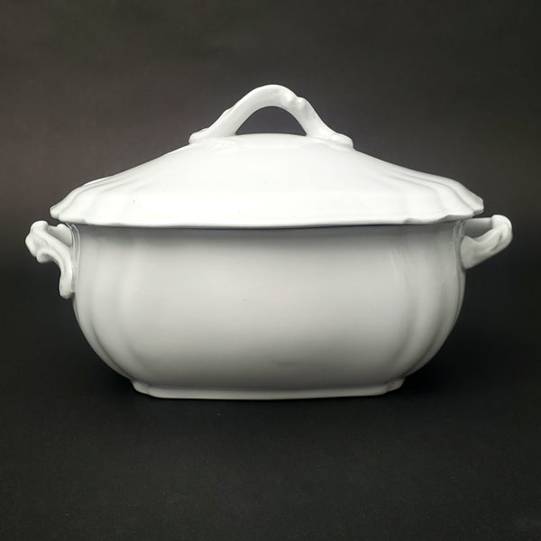 Antique Small  White Ironstone Gravy Sauce Tureen by Johnson Brothers England