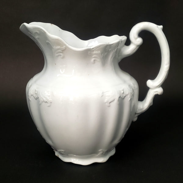 Antique Victorian White Ironstone Pitcher 8" by Johnson Brothers England