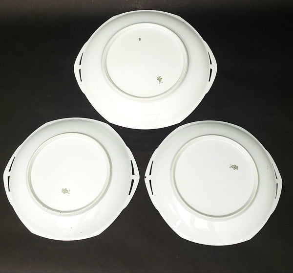 Antique Porcelain MZ Austria Serving Plates Set of 3