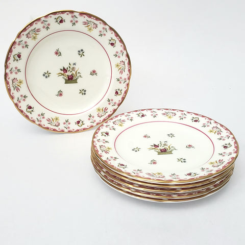 Wedgwood BIANCA Bone China Bread & Butter Plate Set of 6 Floral England Williamsburg Mark