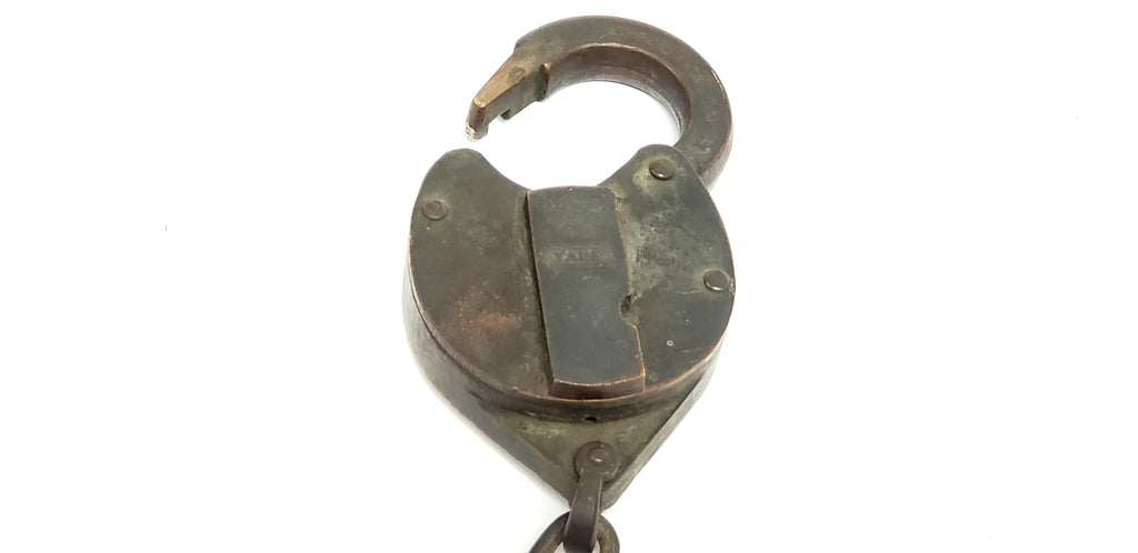 Yale & Towne Co. Brass Padlock and Original Key - Ruby Lane