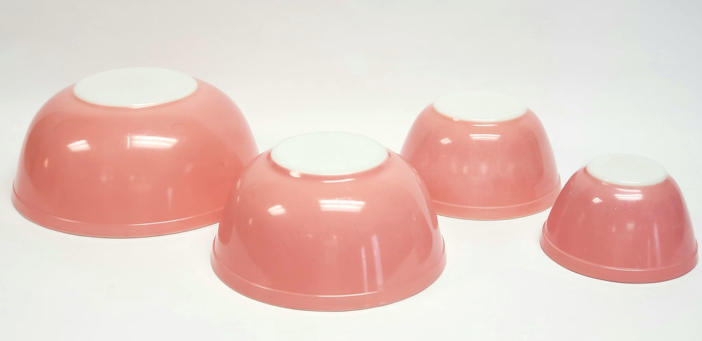 Vintage Pyrex Pink Mixing Bows, New in Box, Pink Nesting Bowls, Set of 3,  Original Box and Packing Material, Never Used Pyrex, Made in USA 