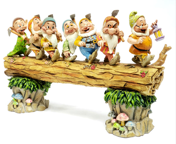 The Seven Dwarfs Log Figurine, "Homeward Bound" by Jim Shore