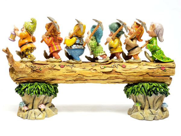 The Seven Dwarfs Log Figurine, "Homeward Bound" by Jim Shore