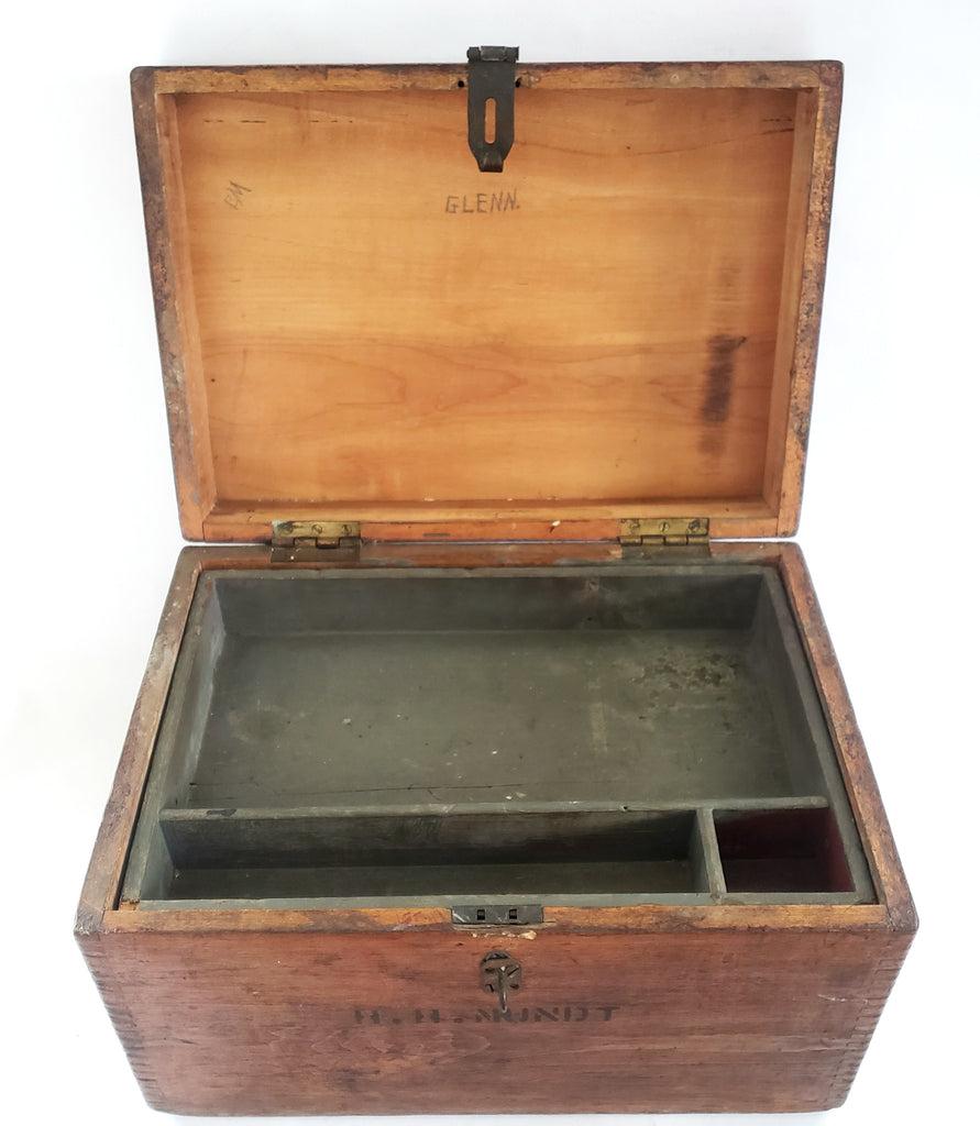 Vintage Wooden Tool Box - Authentic Reclamation